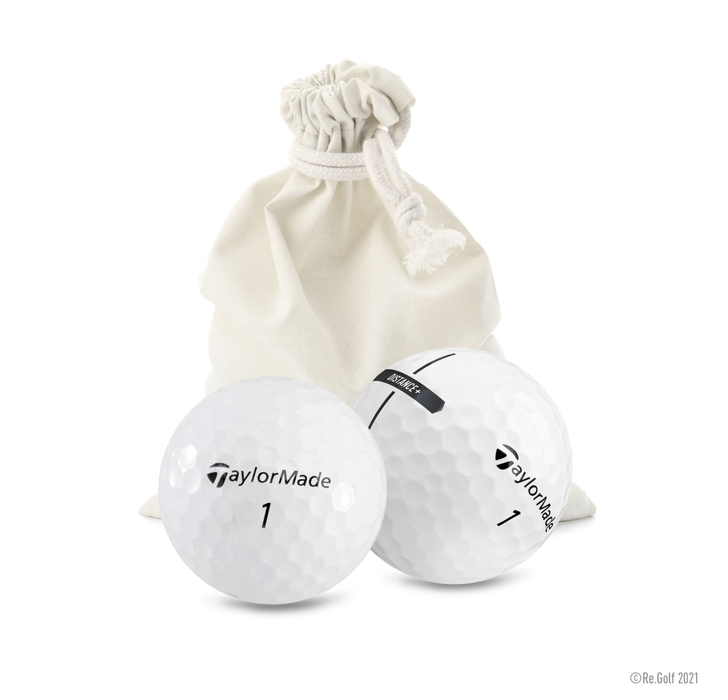 Taylormade Distance + | Quantity 24 in Eco-Friendly Bag (Professionally Recycled)