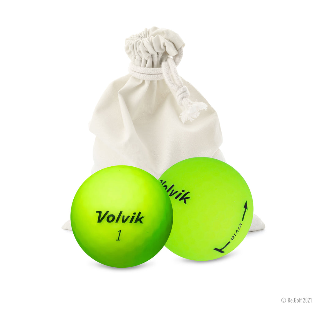 Volvik Vivid Green - Quantity 12 in Eco-Friendly Bag (Professionally Recycled)