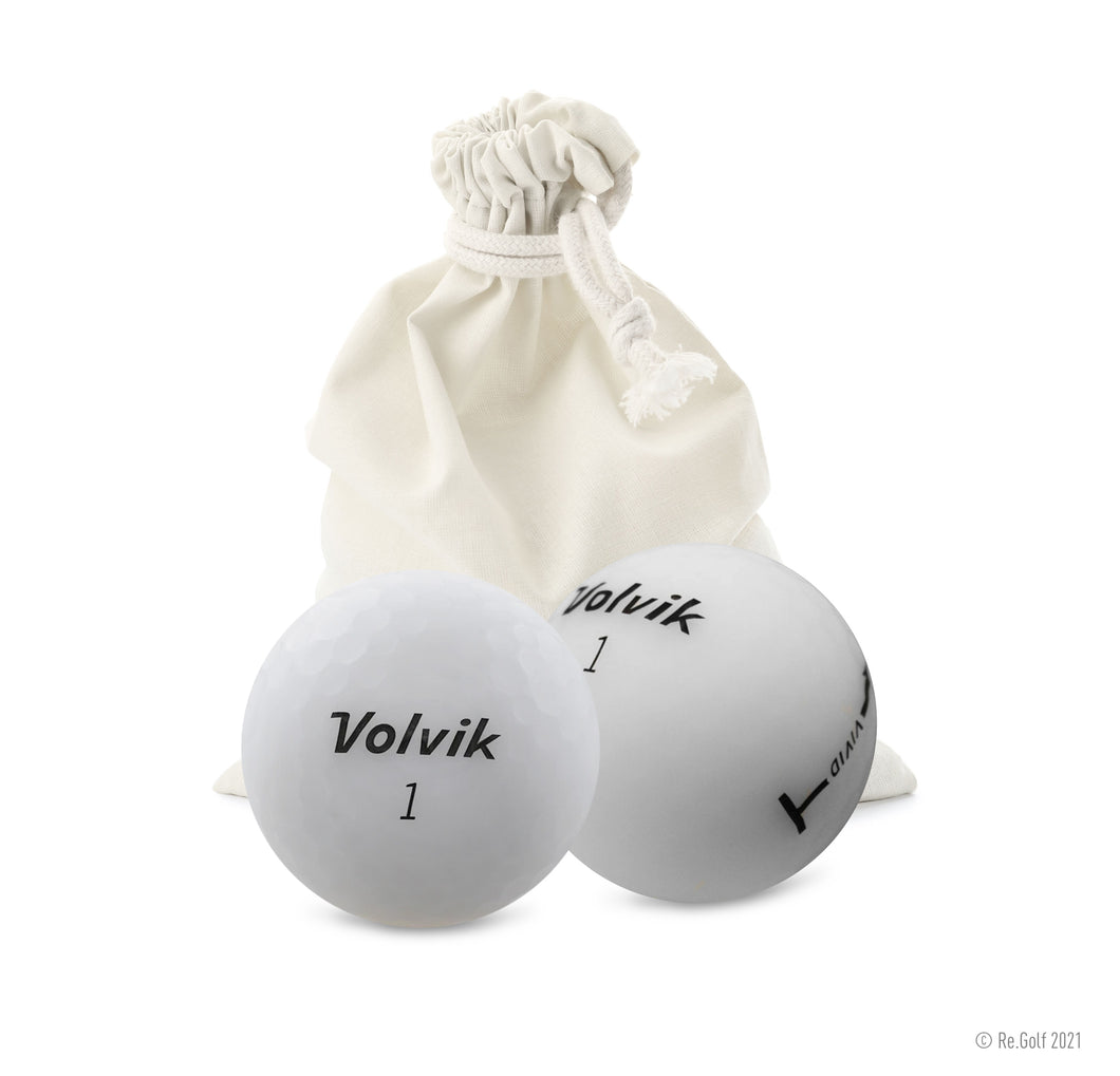 Volvik Vivid White - Quantity 12 in Eco-Friendly Bag (Professionally Recycled)